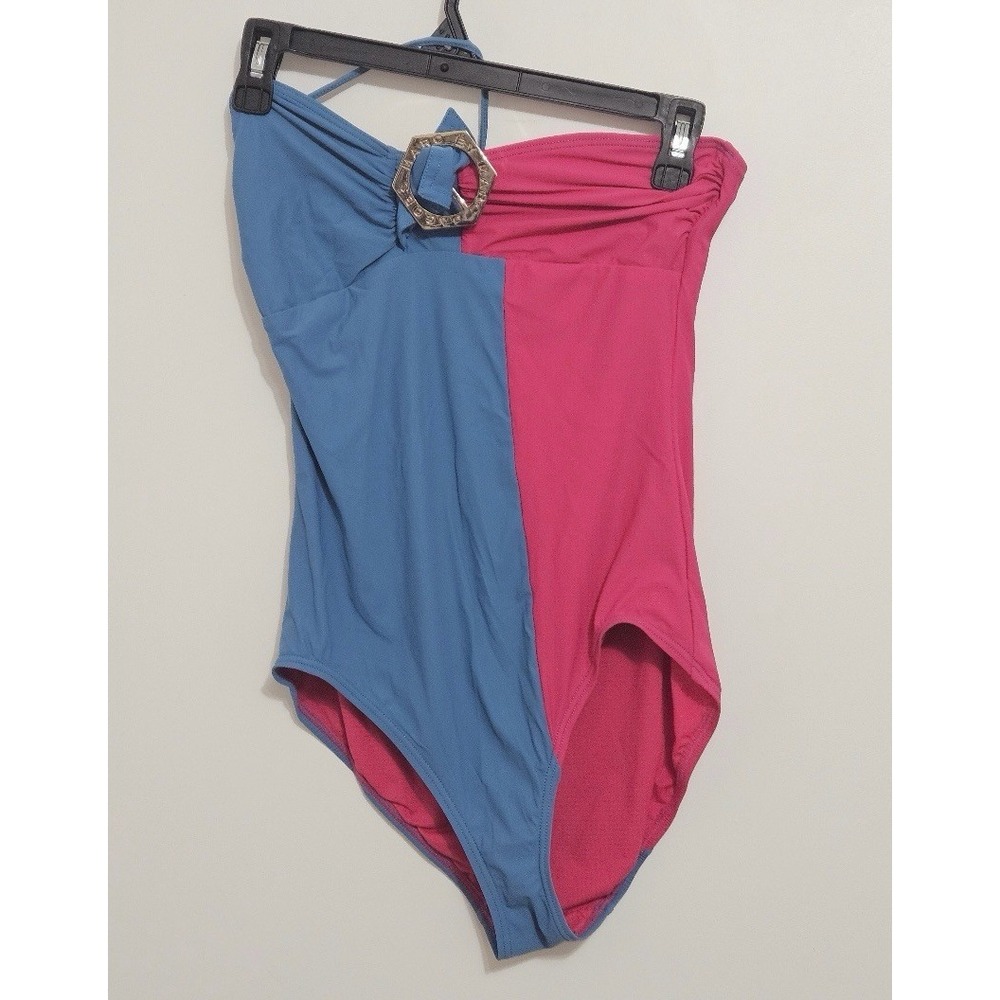 Marc by Marc Jacobs Colorblock One Piece Swimsuit Pink Blue Size M